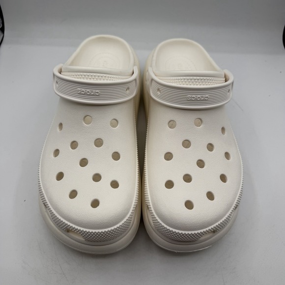 Crocs Classic‎ Crush Clogs Mens Sz 12 White Slip On Comfort Shoes main image 9